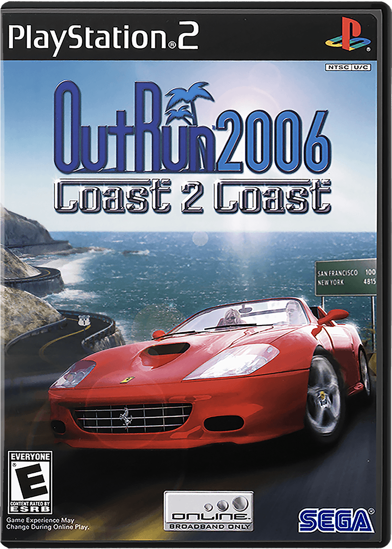 OutRun 2006 Coast 2 Coast box art for Playstation 2